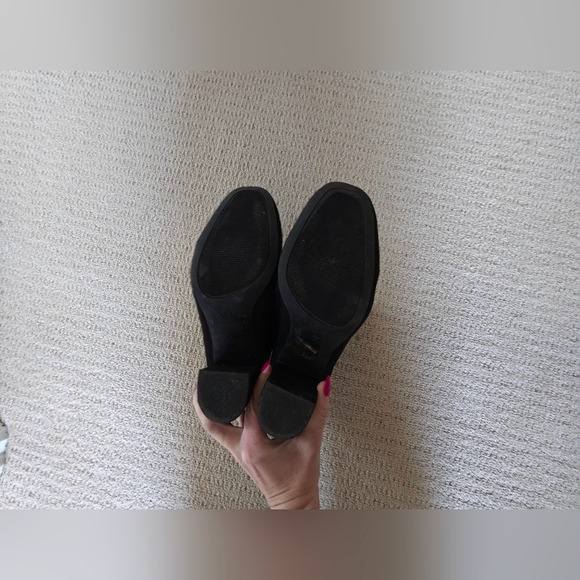 Mia Erika Black Knit Ankle Boots with Block Heel - Picture 13 of 15